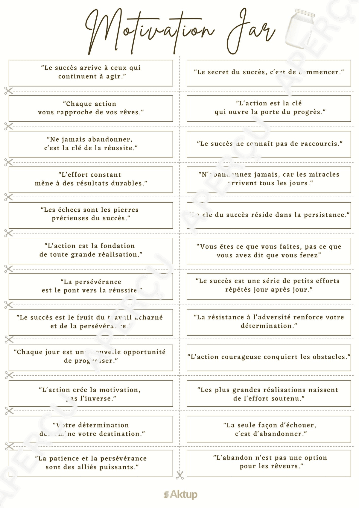 Aperçu du PDF Motivation Jar