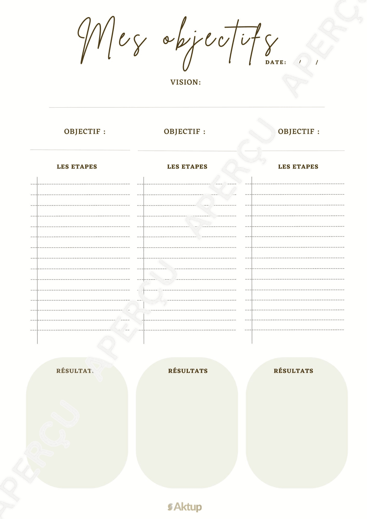 Aperçu du PDF Plan d'action multiple