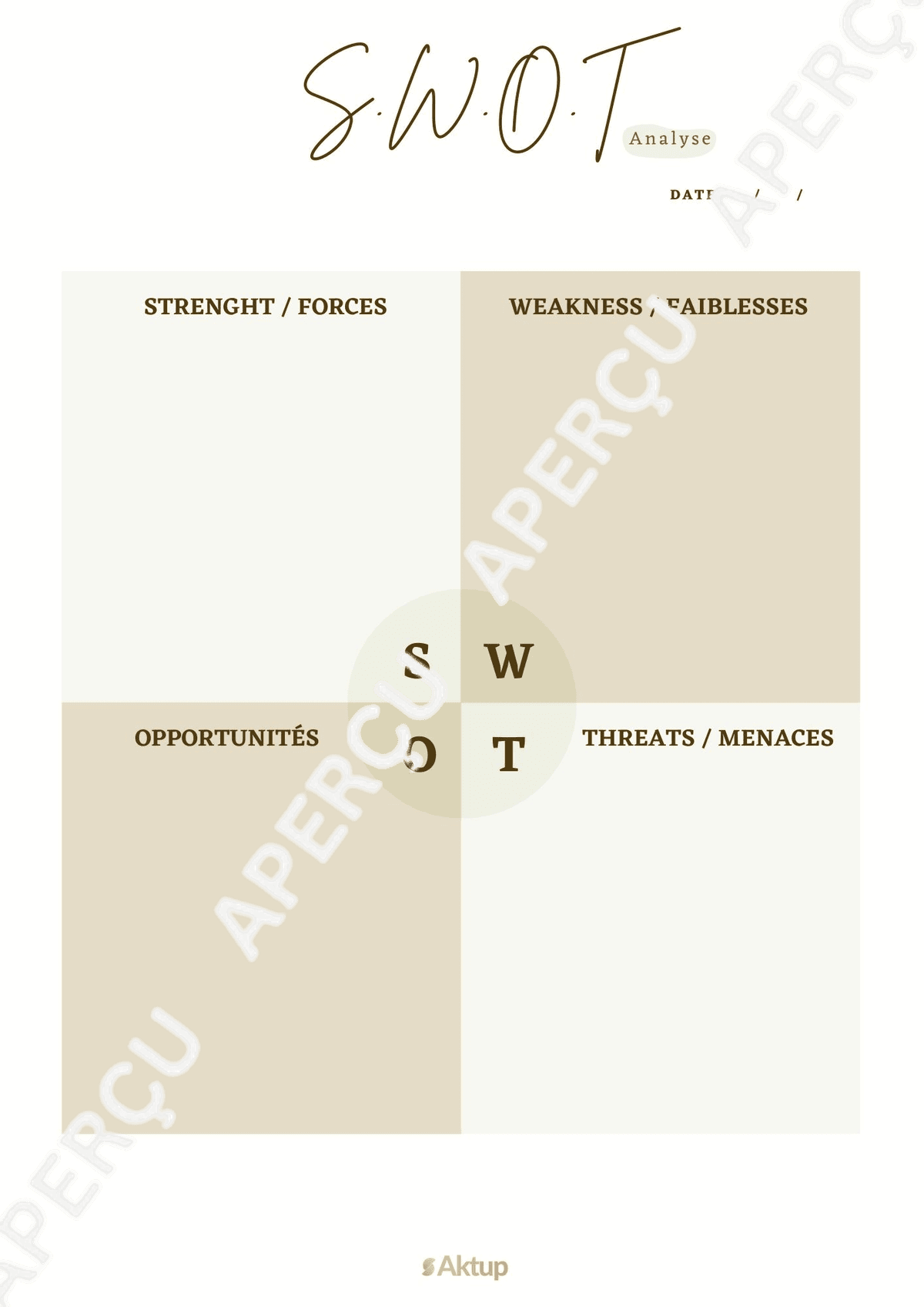Aperçu du PDF Analyse SWOT